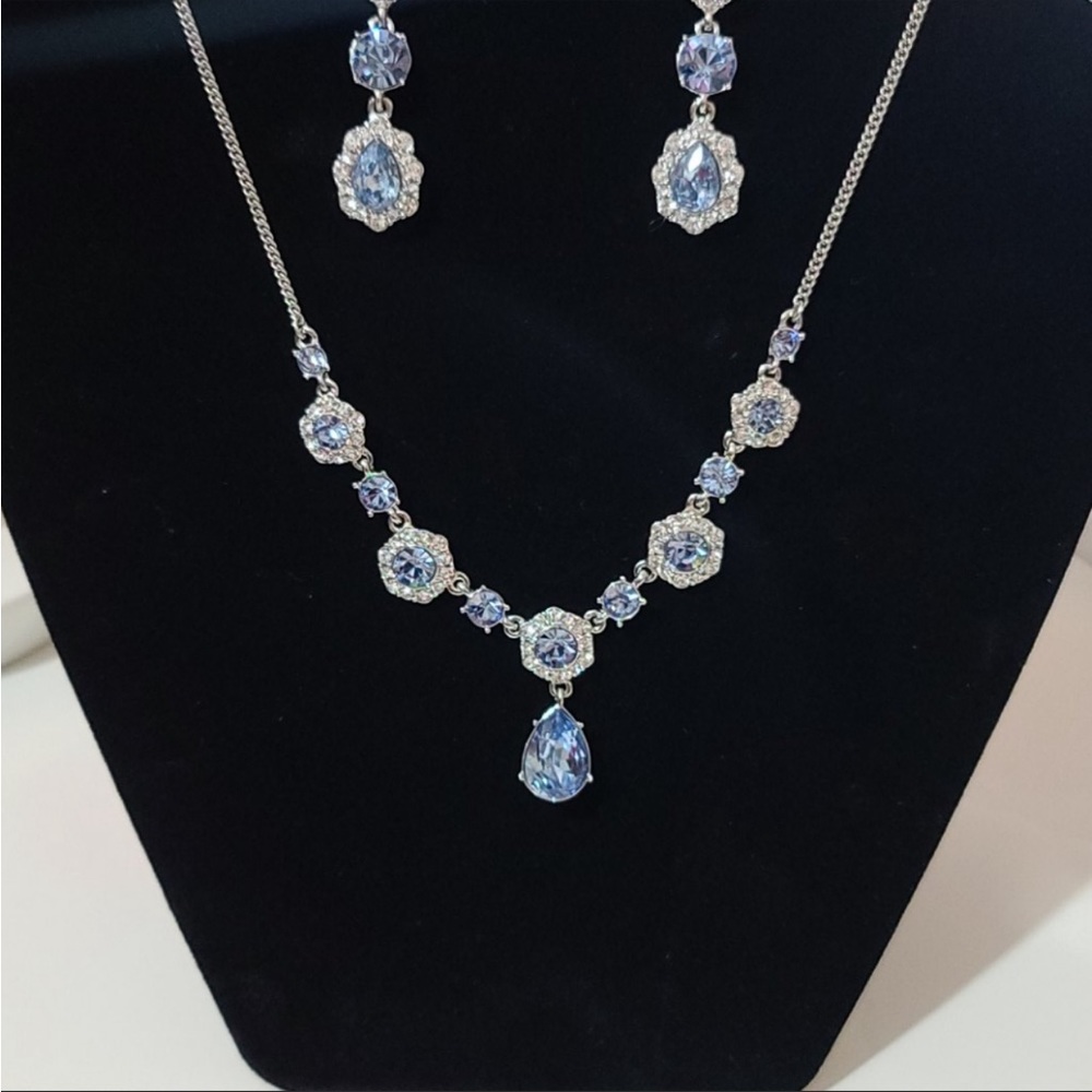 Givenchy Earrings and Necklace Timepieces with Swarovski crystals.